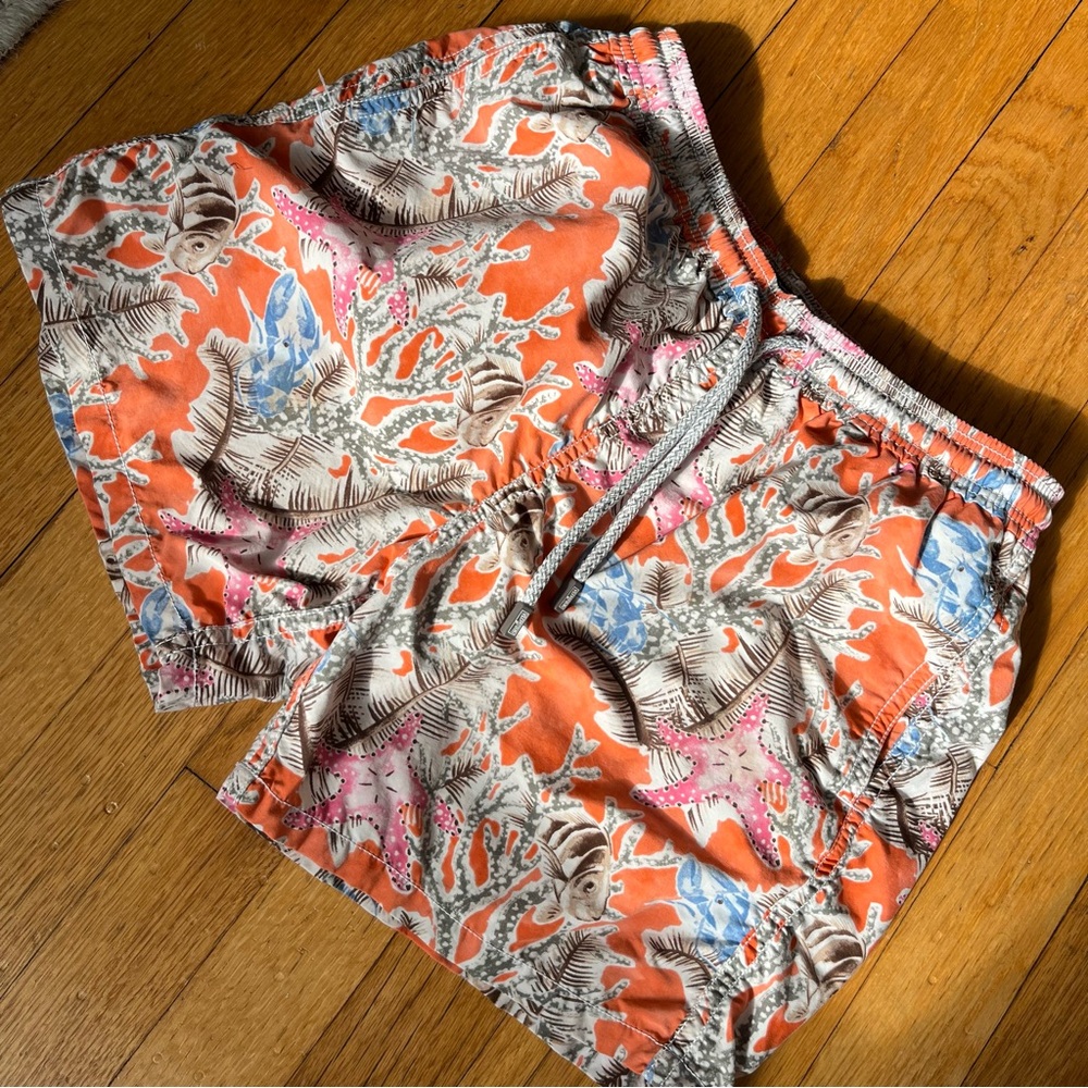 EUC Vilebrequin Boys Swim Trunks Coral Reef Size 12
